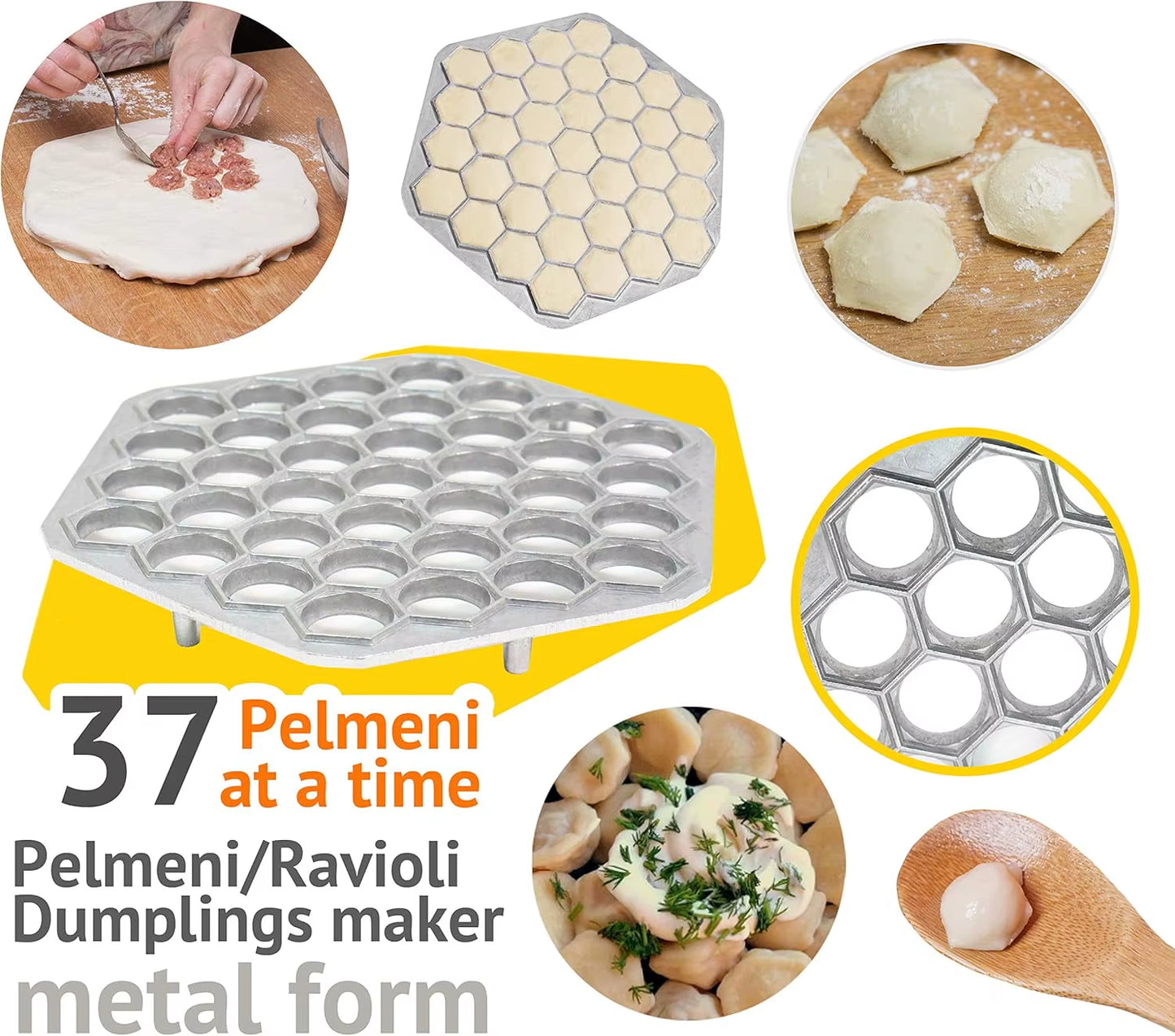 Homemade dumplings on aluminum mould with flour dust | ARLOW