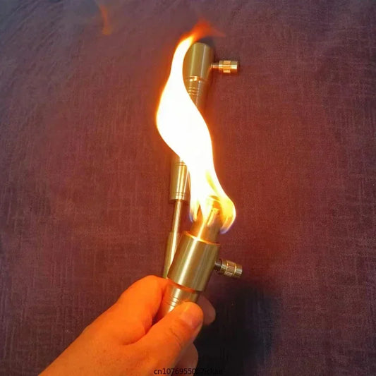 Retro torch-style kerosene lighter with gold finish | ARLOW