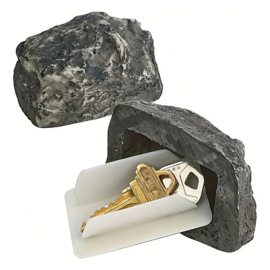 Hidden stone key box disguised as natural rock | ARLOW