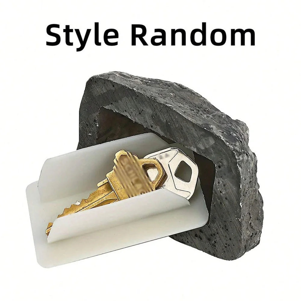 Hidden stone key box disguised as natural rock | ARLOW