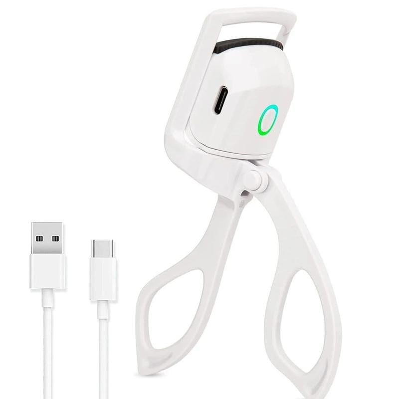 USB Type-C heated lash curler in white and pink design | ARLOW