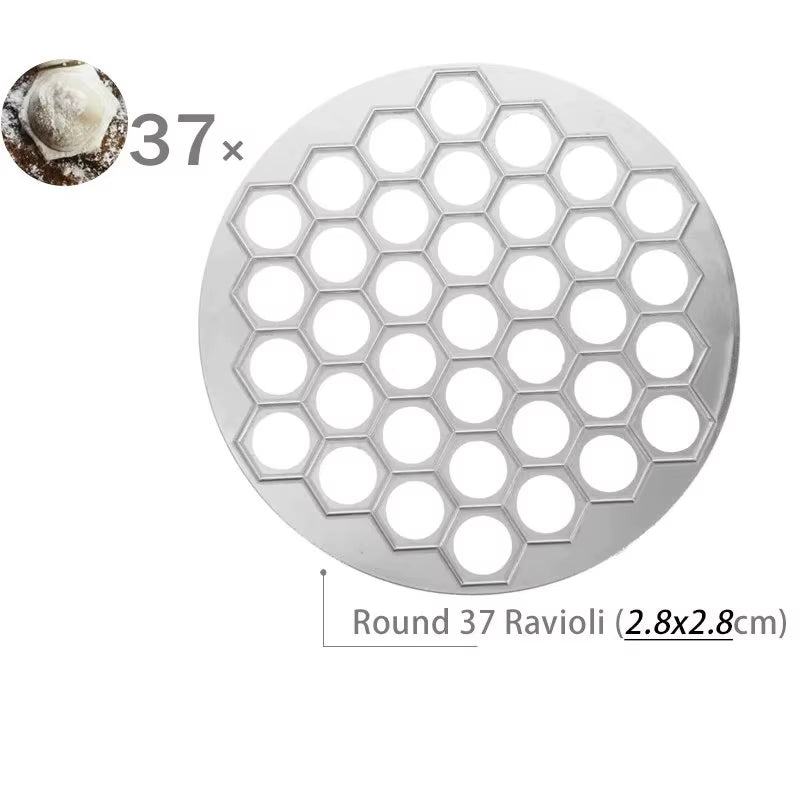 Aluminum dumpling maker with dough ready for pressing | ARLOW
