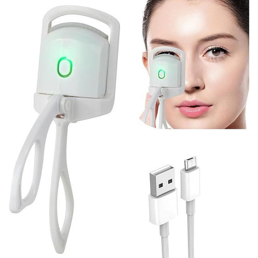 Rechargeable heated eyelash curler lifting lashes with gentle heat | ARLOW