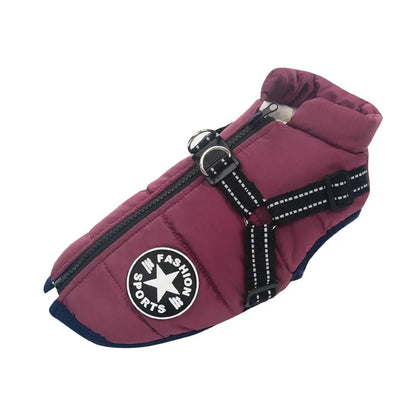 Fleece-lined winter dog coat for large breeds | ARLOW