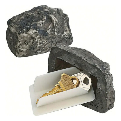 Hidden stone key box disguised as natural rock | ARLOW